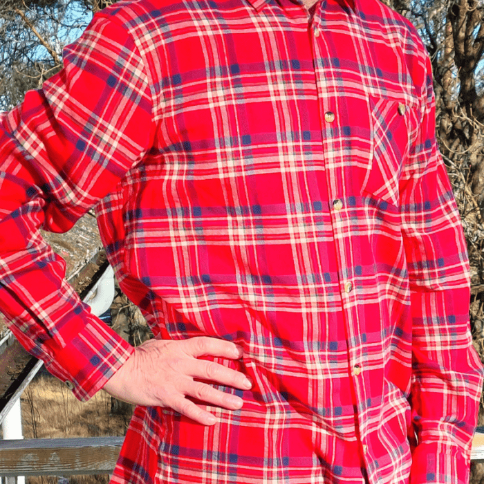 High Mountain red check shirt