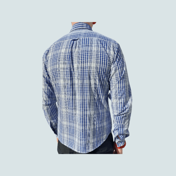 Trekmates men's shirt, blue check, small.