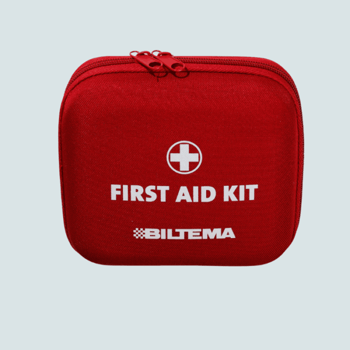 Small first aid kit for a motor bike