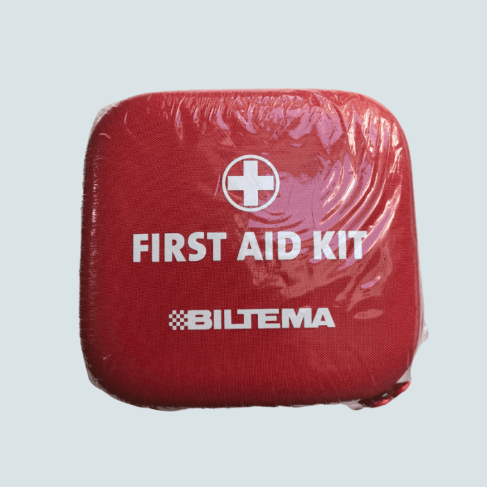 Small first aid kit for a motor bike