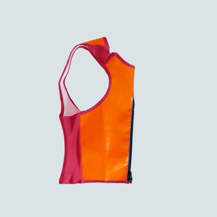 Jægerens Markeringsdekken small vest in bright orange with red piping