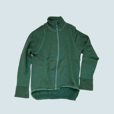 Green wool zip jacket