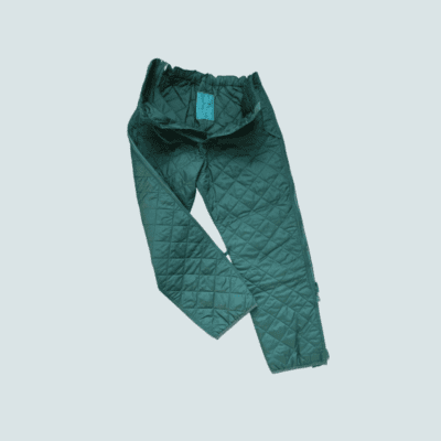 green army quilted under trousers