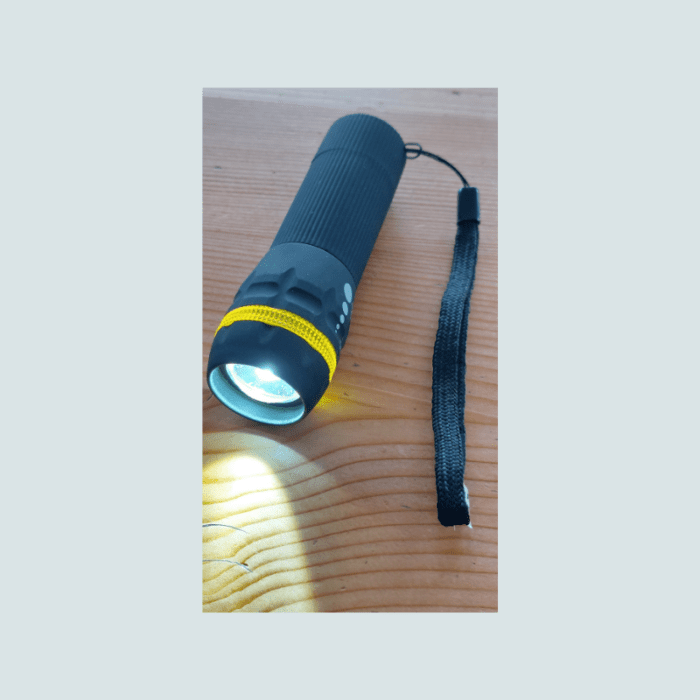 Rubberised flashlight