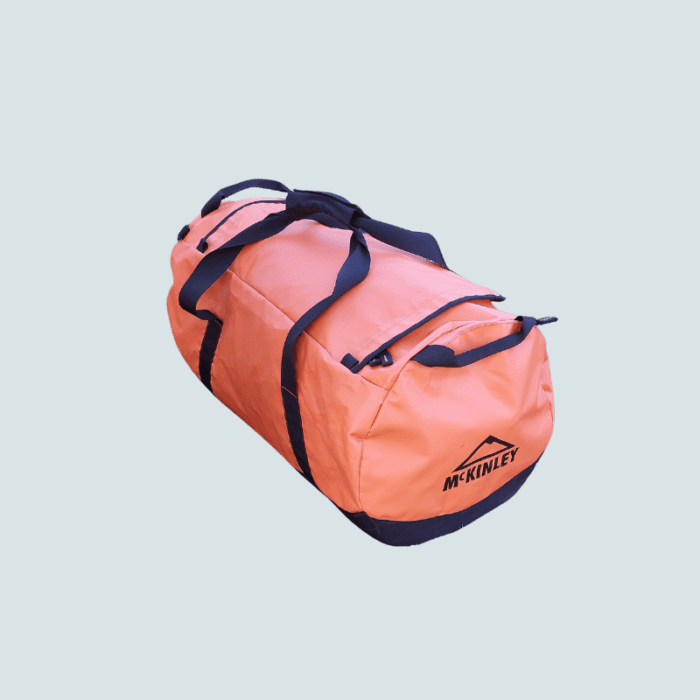 McKinley orange duffel bag and rucksack