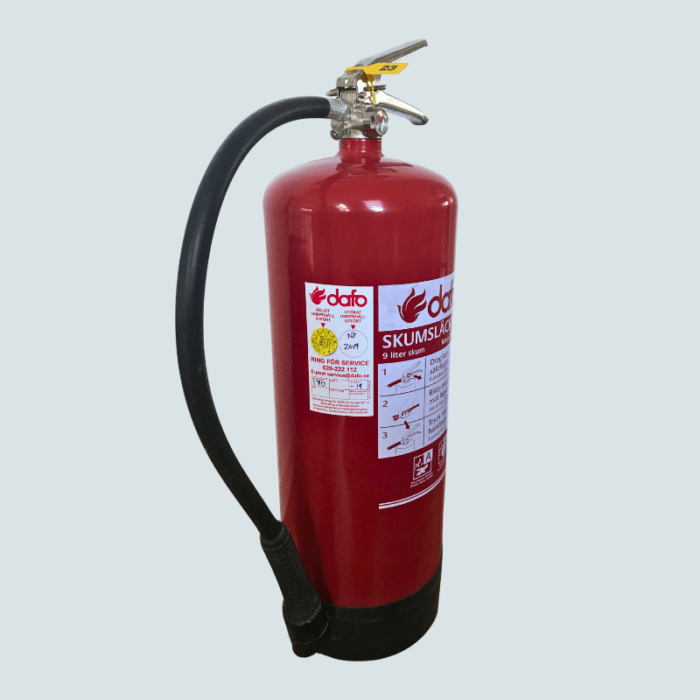 dafo 9 litre fire extinguisher