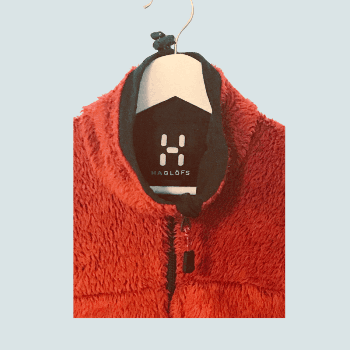 Haglöfs orange fleece jacket