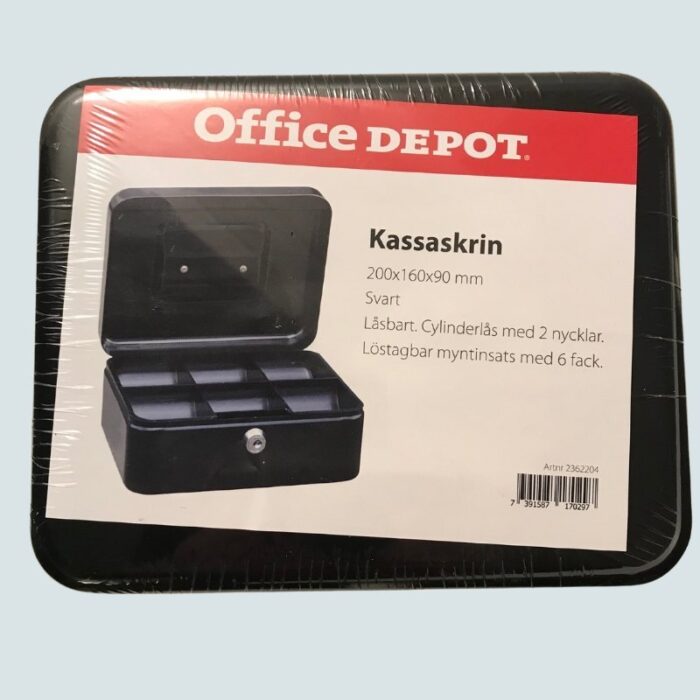 Office Depot Cash Box in black